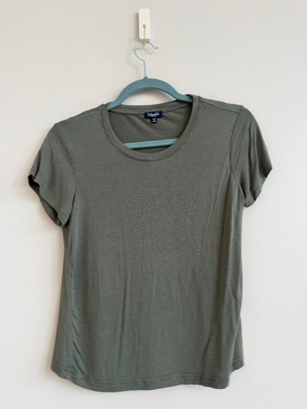 Splendid Olive Green Scoop Neck T-Shirt XS